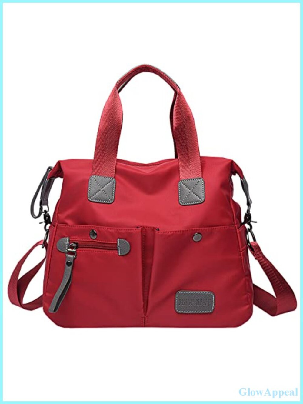Nylon Tote Bag Multi Pockets Shoulder Handbag Crossbody Satchel